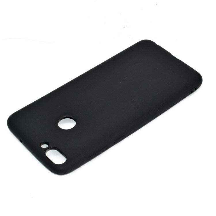Solid Color Matte Soft TPU Case for Huawei P Smart / Enjoy 7S - Black