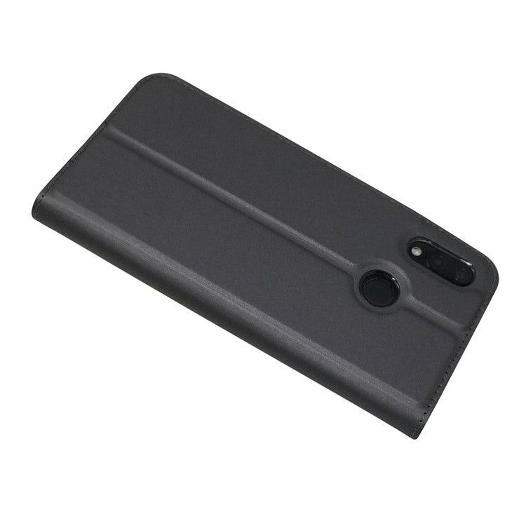 Auto-absorbed Stand Leather Card Holder Cellphone Case for Huawei P20 Lite / Nova 3e - Black