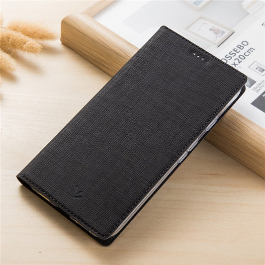 VILI DMX Auto-absorbed Card Holder Leather Case for Huawei P20 Lite / Nova 3e - Black