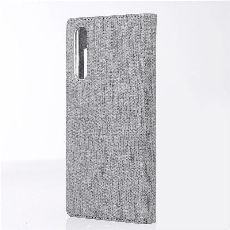VILI DMX Cross Texture View Window Leather Cover for Huawei P20 Pro - Grey