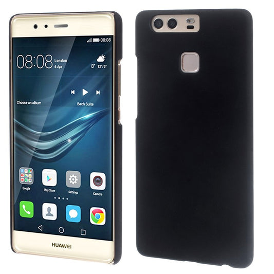 Rubberized Plastic Hard Case Cover for Huawei P9 - Black