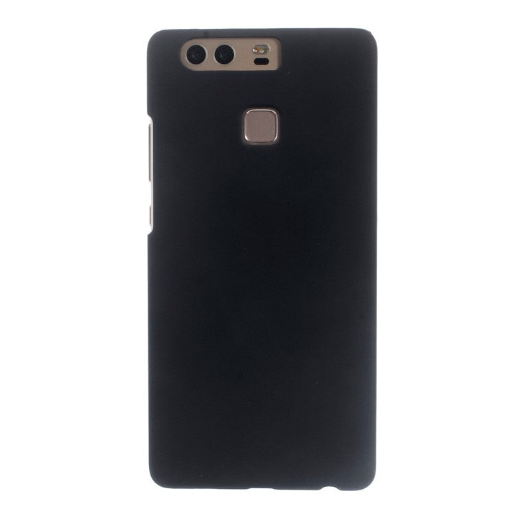 Rubberized Plastic Hard Case Cover for Huawei P9 - Black