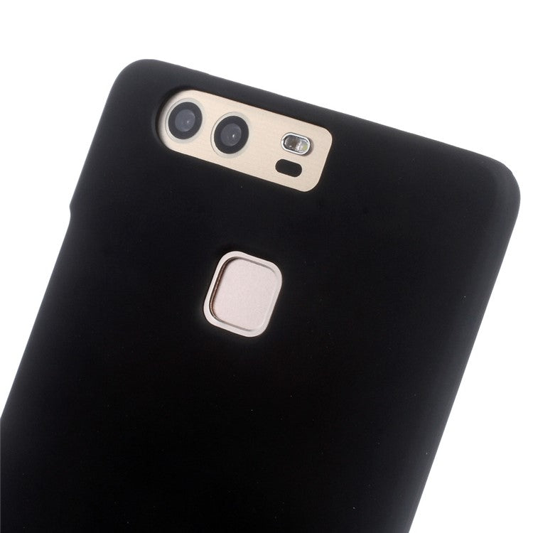 Rubberized Plastic Hard Case Cover for Huawei P9 - Black