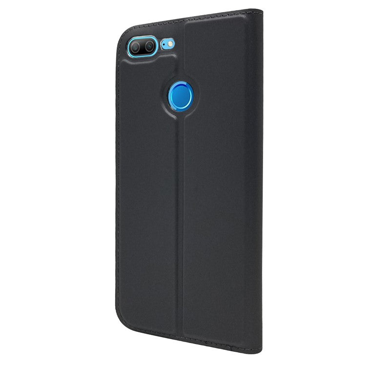 Auto-absorbed Stand Leather Case with Card Slot for Huawei Honor 9 Lite/Honor 9 Youth Edition - Black