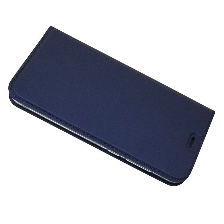 Auto-absorbed Stand Leather Shell with Card Slot for Huawei Honor 9 Lite/Honor 9 Youth Edition - Blue