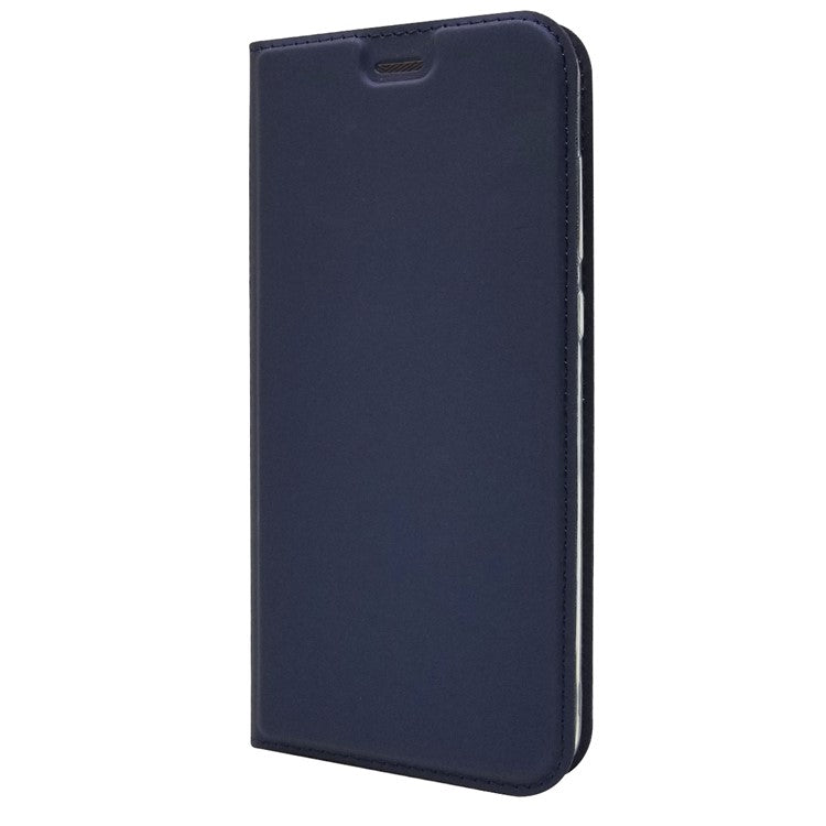 Auto-absorbed Stand Leather Shell with Card Slot for Huawei Honor 9 Lite/Honor 9 Youth Edition - Blue