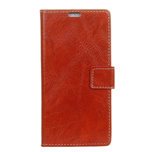 Vintage Crazy Horse Stand Leather Phone Shell for Huawei Honor 10 Lite/P Smart (2019) - Red