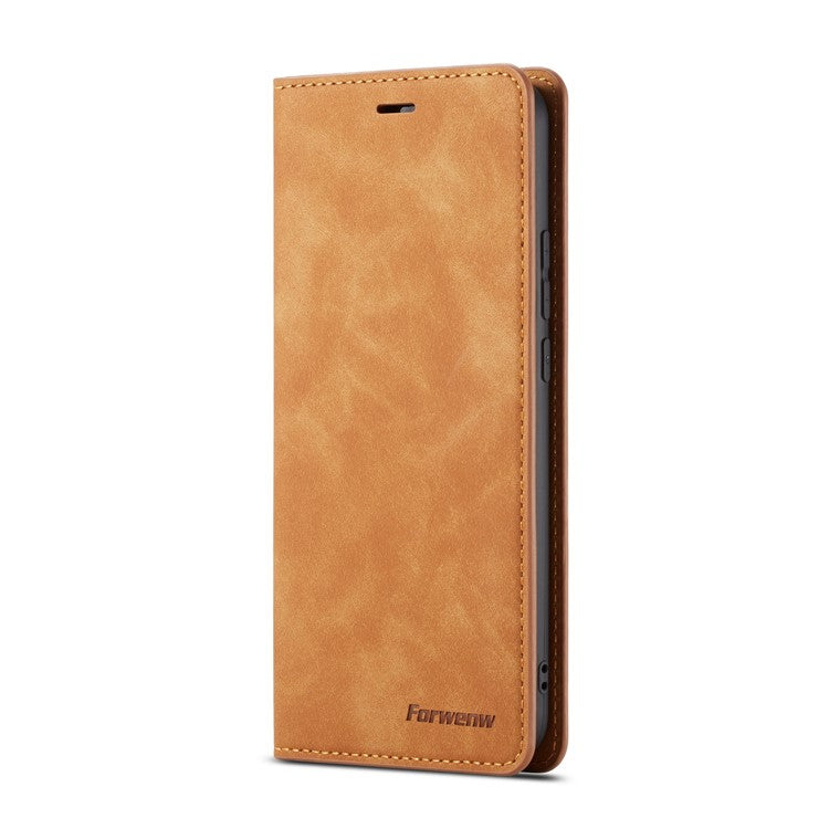 FORWENW Fantasy Series Silky Touch Leather Wallet Case for Huawei Mate 20 Lite - Brown