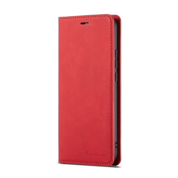 FORWENW Fantasy Series Silky Touch Leather Wallet Cover for Huawei Mate 20 Lite - Red