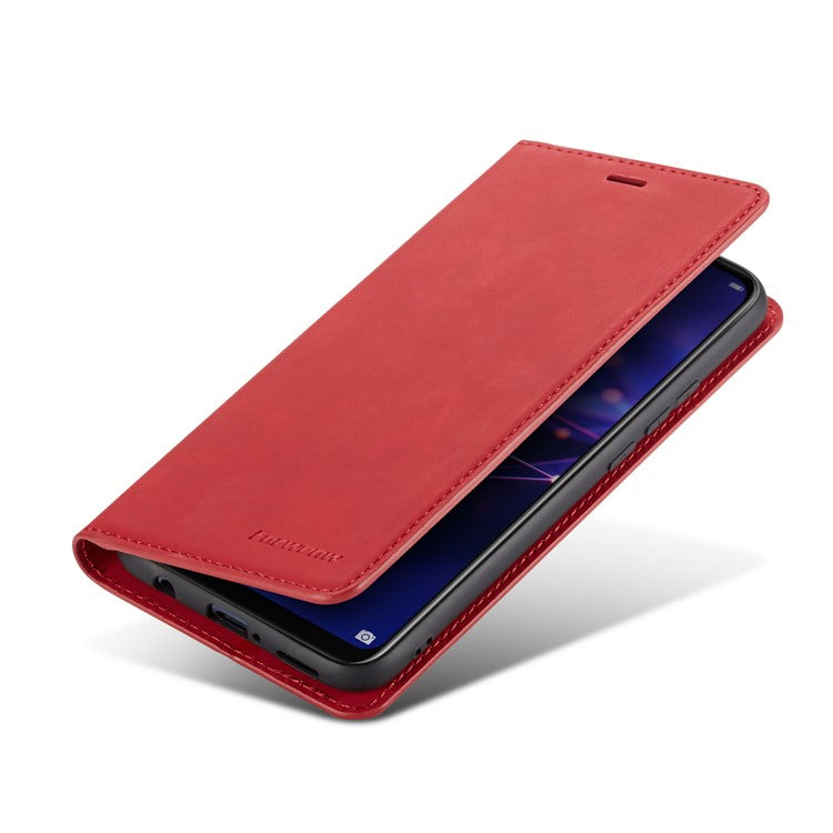 FORWENW Fantasy Series Silky Touch Leather Wallet Cover for Huawei Mate 20 Lite - Red