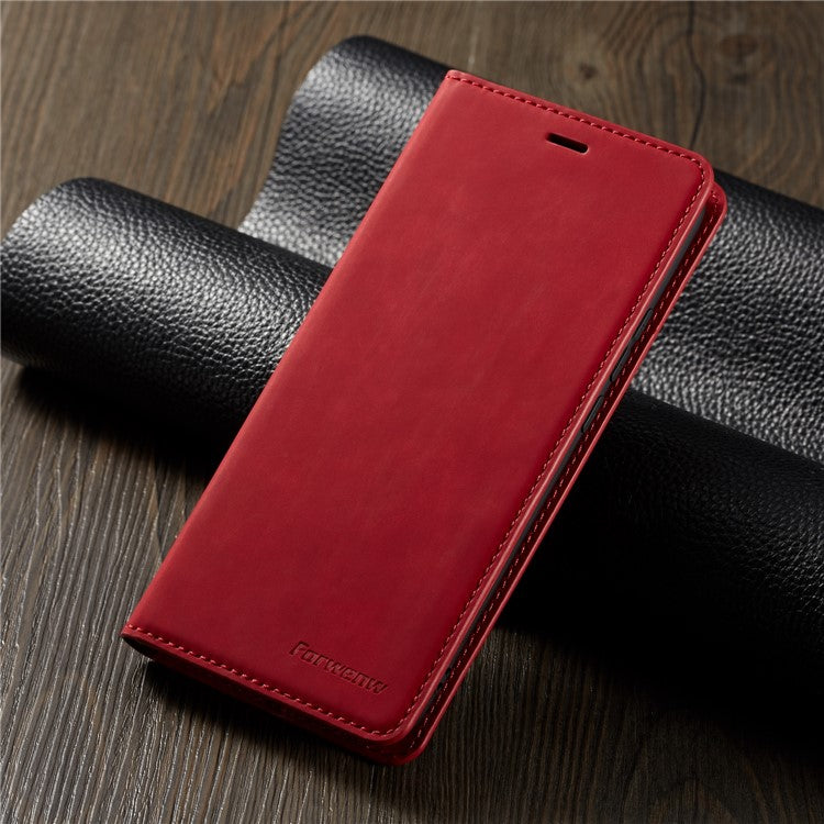 FORWENW Fantasy Series Silky Touch Leather Wallet Cover for Huawei Mate 20 Lite - Red