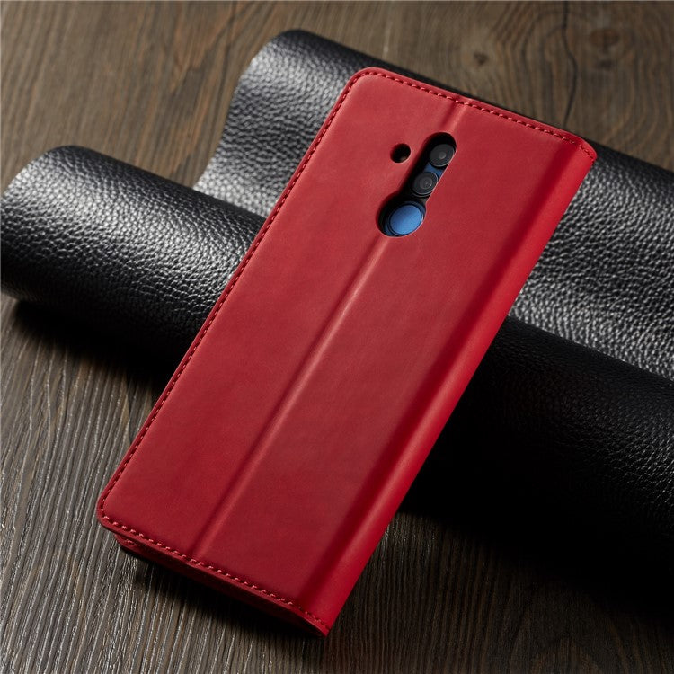 FORWENW Fantasy Series Silky Touch Leather Wallet Cover for Huawei Mate 20 Lite - Red