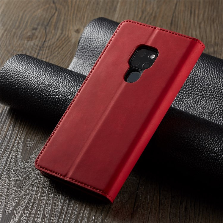 FORWENW Fantasy Series Magnetic Silky Touch Leather Wallet Case for Huawei Mate 20 - Red