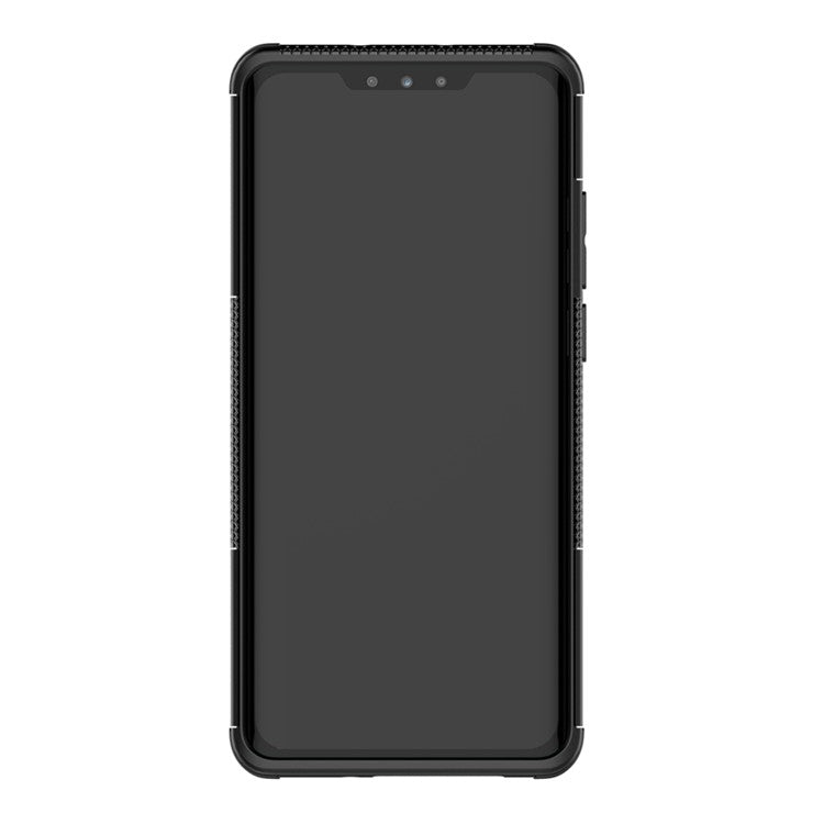 Anti-slip PC + TPU Hybrid Case with Kickstand for Huawei P30 Pro - Black