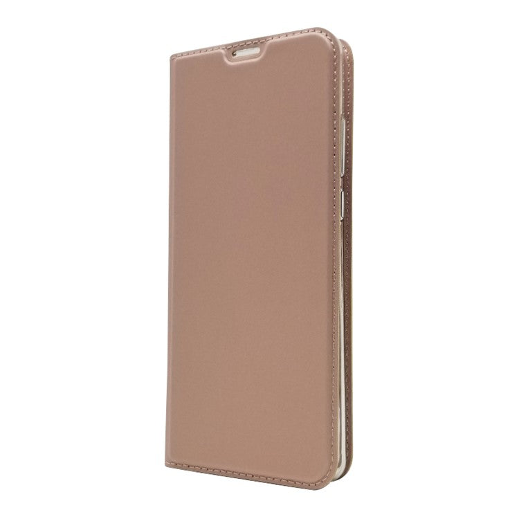 Auto-absorbed Stand Leather Casing with Card Holder for Huawei P30 Pro - Rose Gold