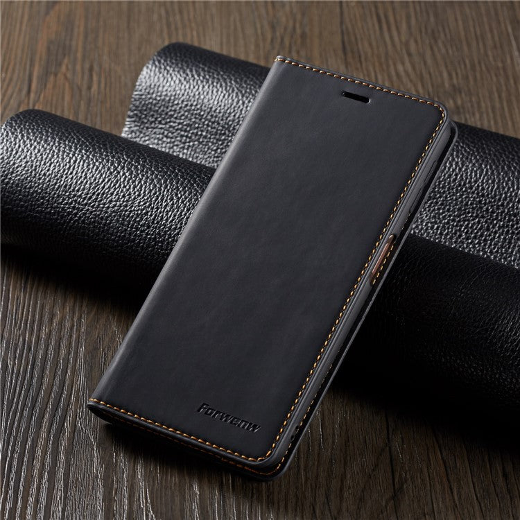 FORWENW Fantasy Series Silky Touch Leather Wallet Case for Huawei P30 - Black