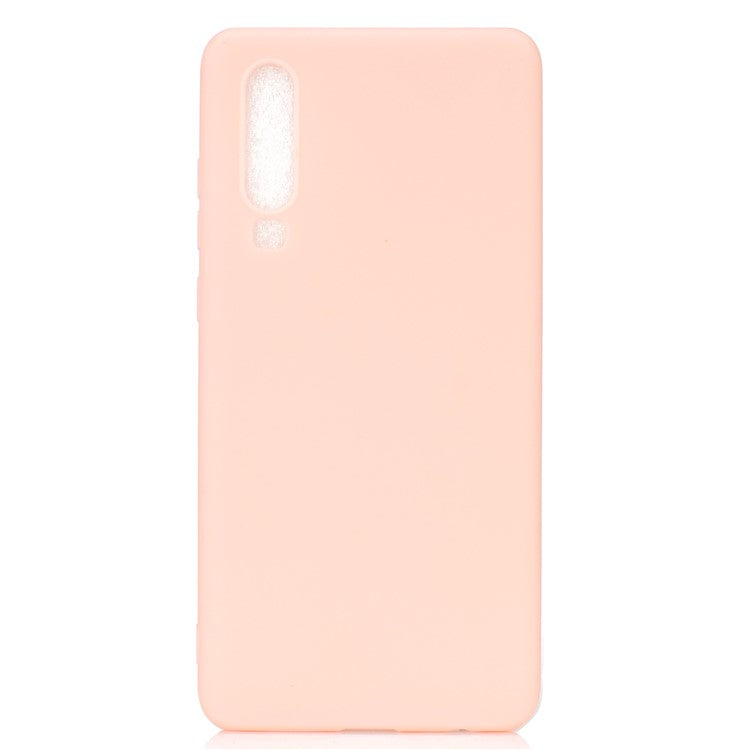 Solid Color Matte TPU Back Mobile Casing for Huawei P30 - Pink
