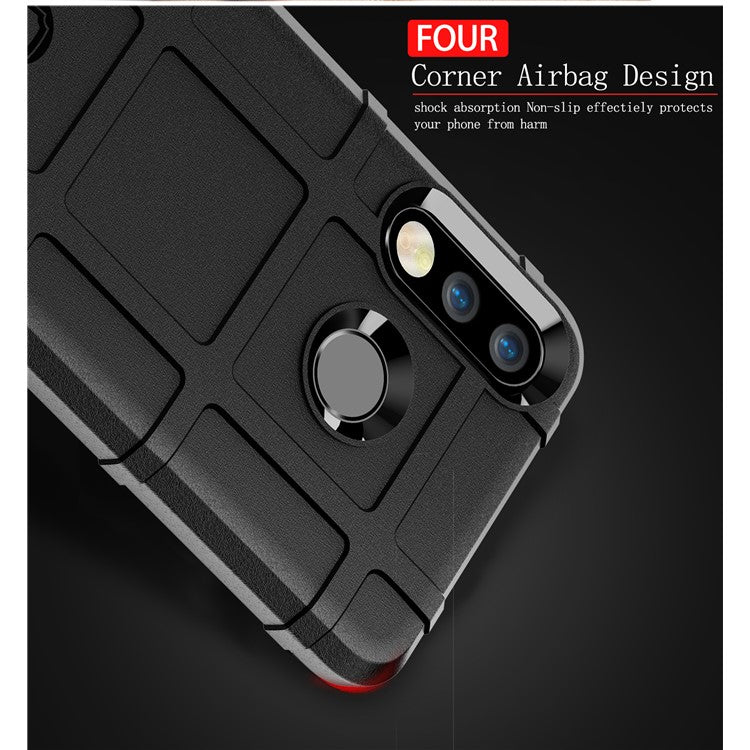 Anti-shock Square Grid Texture TPU Case for Huawei P30 Lite - Black