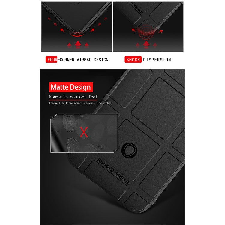 Anti-shock Square Grid Texture TPU Case for Huawei P30 Lite - Black