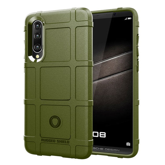 Anti-shock Square Grid Texture TPU Shell Case for Huawei P30 - Army Green