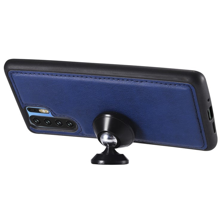 For Huawei P30 Pro Case 2 in 1 Detachable Magnetic Leather Wallet Mobile Cover with Strap - Blue