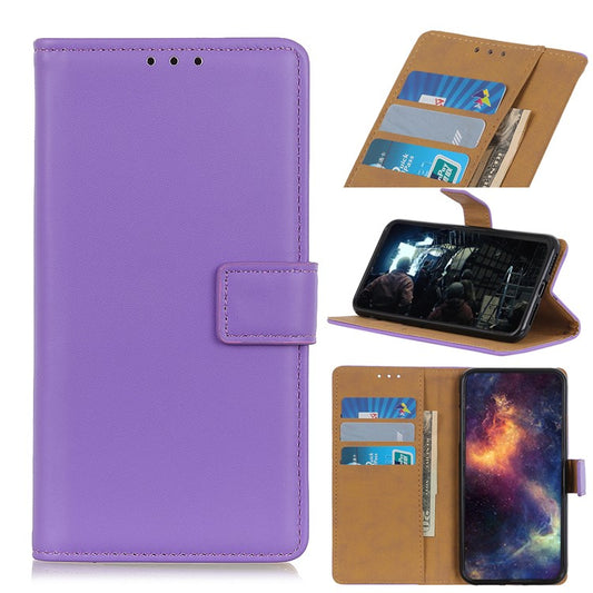 Wallet Stand Leather Protective Case for Huawei Y6 (2019, with Fingerprint Sensor) / Y6 Prime (2019) - Purple