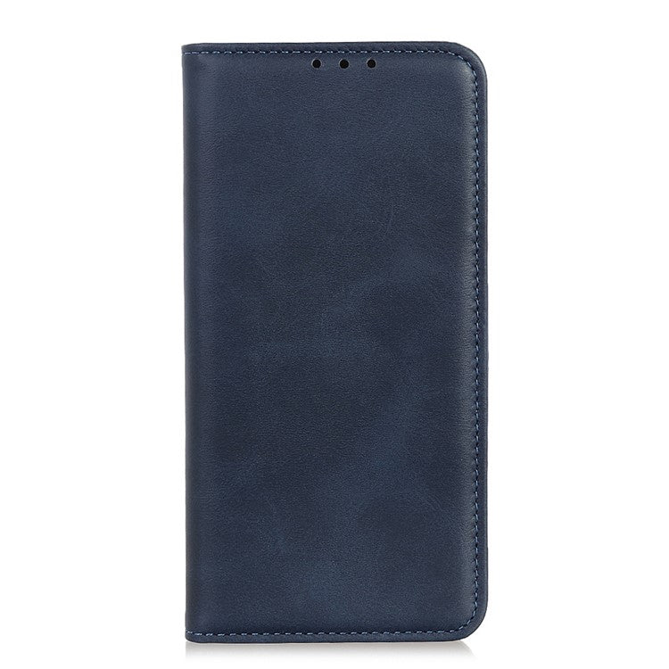 Auto-absorbed Split Leather Cell Phone Case for Huawei P30 Lite / nova 4e - Blue