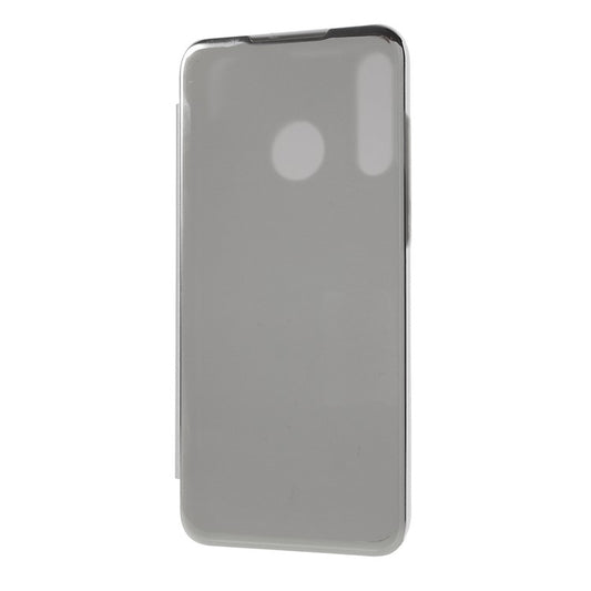 View Window Plated Mirror Surface Leather Stand Case for Huawei P30 Lite / nova 4e - Silver