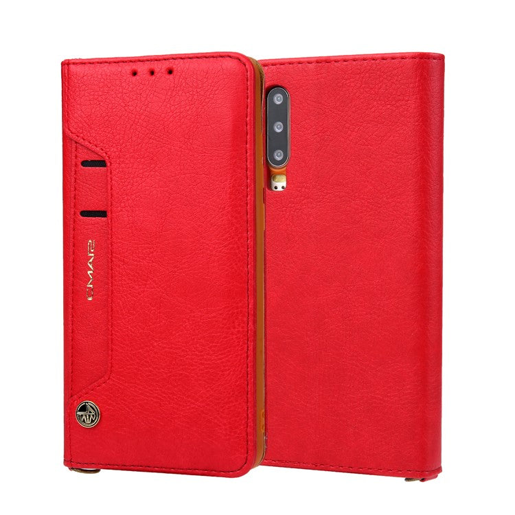 CMAI2 PU Leather Stand Wallet Mobile Casing for Huawei P30 - Red