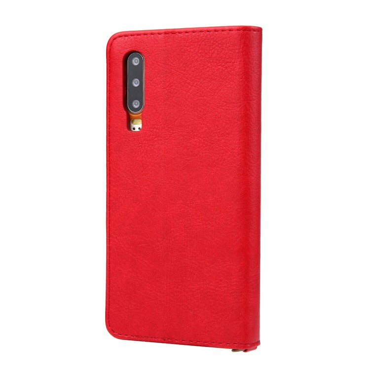 CMAI2 PU Leather Stand Wallet Mobile Casing for Huawei P30 - Red