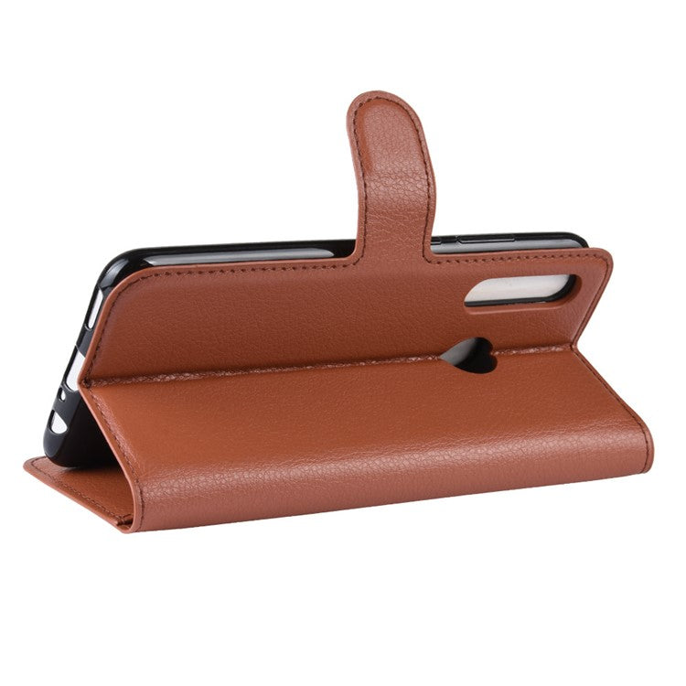 Litchi Skin Wallet Leather Stand Case for Huawei P Smart Plus 2019 / Enjoy 9s /  Maimang 8 - Brown