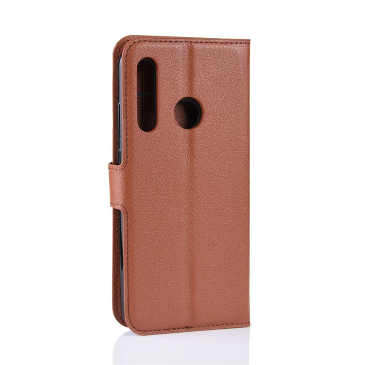 Litchi Skin Wallet Leather Stand Case for Huawei P Smart Plus 2019 / Enjoy 9s /  Maimang 8 - Brown