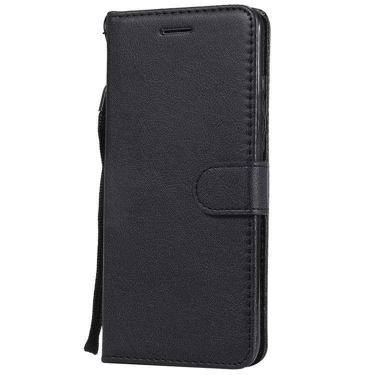 For Huawei P30 Lite / nova 4e Case 2 in 1 Detachable Magnetic Leather Wallet Mobile Cover with Strap - Black