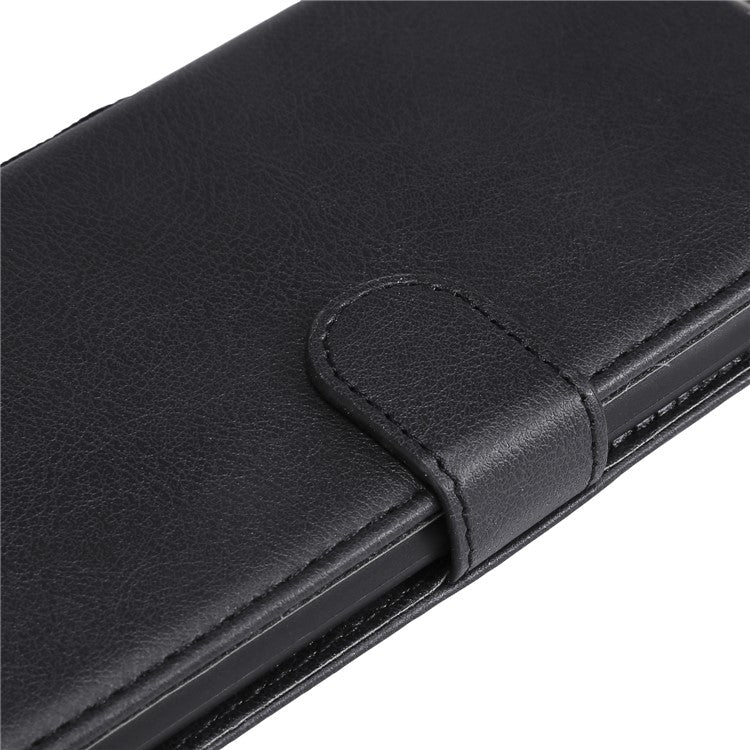 For Huawei P30 Lite / nova 4e Case 2 in 1 Detachable Magnetic Leather Wallet Mobile Cover with Strap - Black