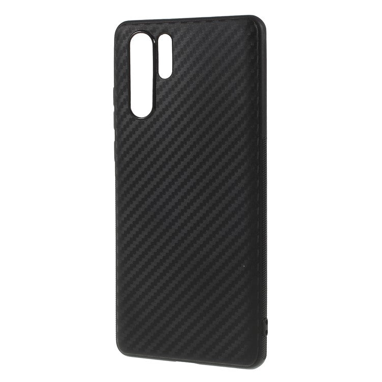 Carbon Fiber TPU Phone Casing for Huawei P30 Pro - Black
