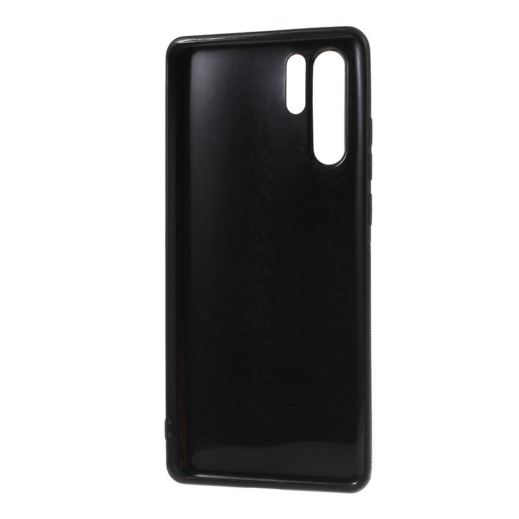 Carbon Fiber TPU Phone Casing for Huawei P30 Pro - Black