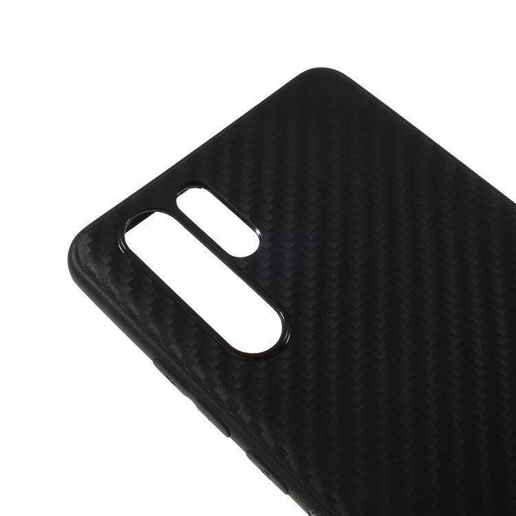 Carbon Fiber TPU Phone Casing for Huawei P30 Pro - Black