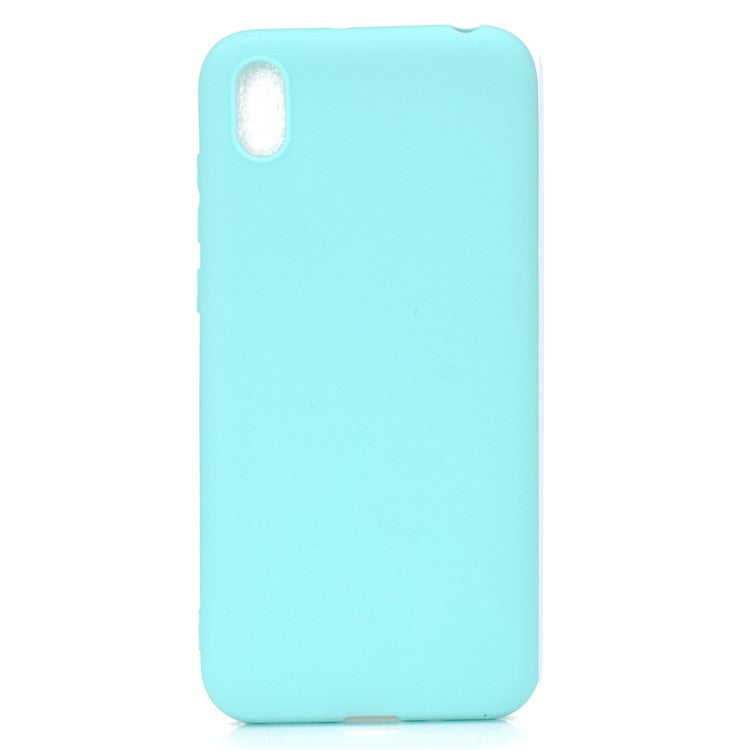 Solid Color Matte TPU Soft Mobile Phone Cover for Huawei Honor 8S / Y5 (2019) - Cyan