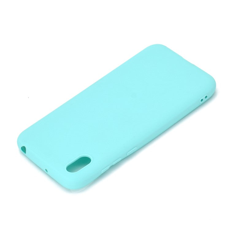 Solid Color Matte TPU Soft Mobile Phone Cover for Huawei Honor 8S / Y5 (2019) - Cyan