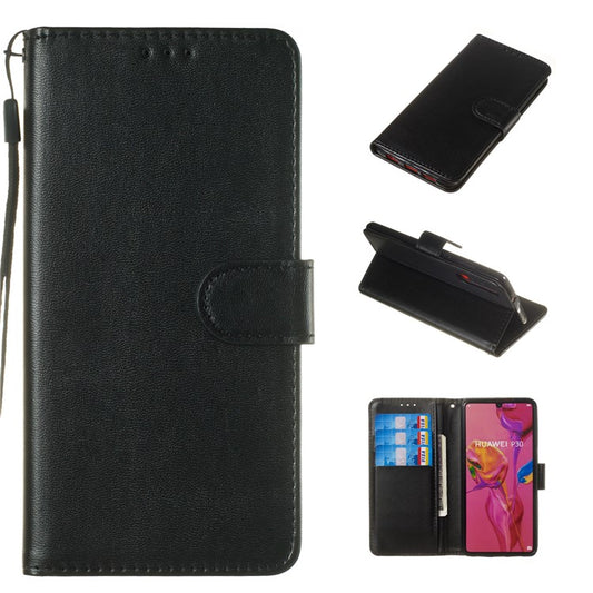 Wallet Leather Stand Case for Huawei P30 - Black
