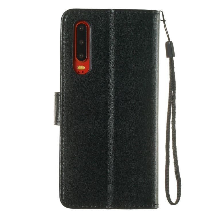 Wallet Leather Stand Case for Huawei P30 - Black