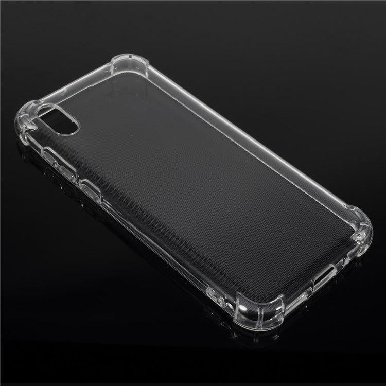 Clear Shock Absorption Soft TPU Phone Casing for Huawei Y5 (2019)/Honor 8S - Transparent