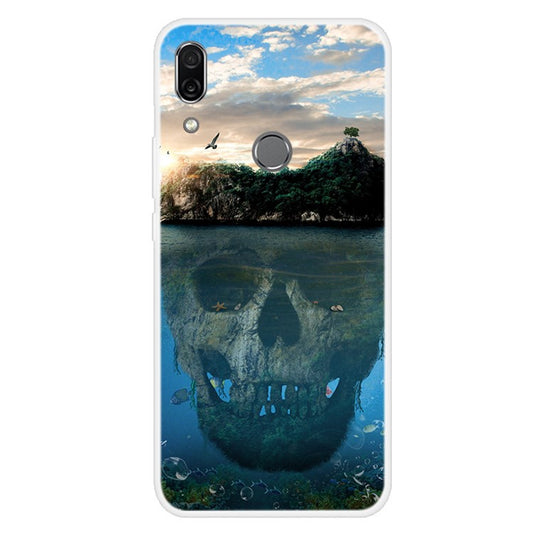Pattern Printing TPU Case for Huawei P Smart Z - Skull