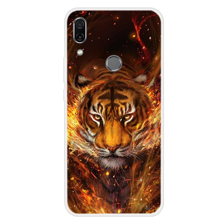 Pattern Printing TPU Case for Huawei P Smart Z - Tiger