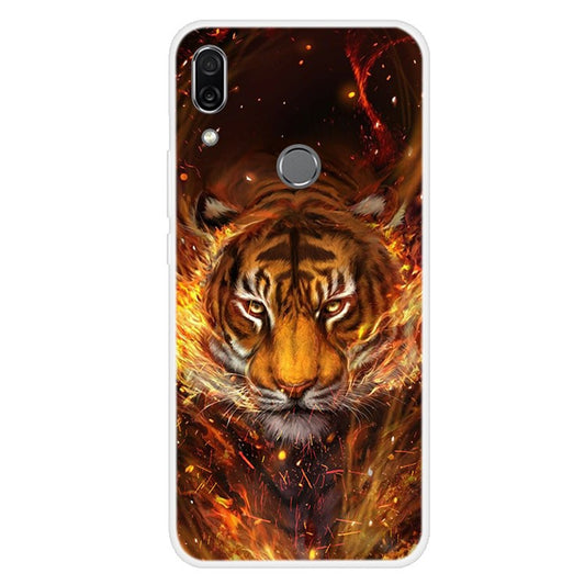 Pattern Printing TPU Case for Huawei P Smart Z - Tiger