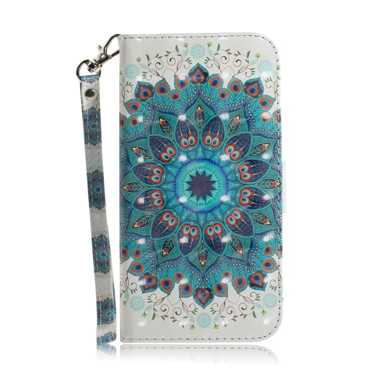 3D Light Spot Decor Pattern Printing Leather Wallet Stand Case for Huawei Honor 20S / Honor 20 / nova 5T - Charming Flower