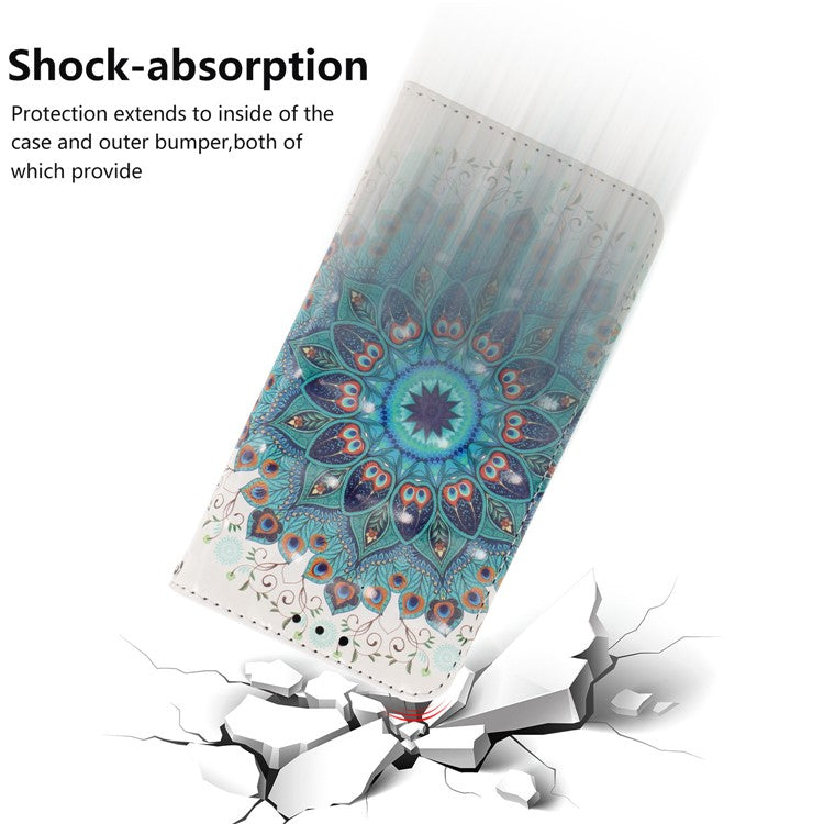 3D Light Spot Decor Pattern Printing Leather Wallet Stand Case for Huawei Honor 20S / Honor 20 / nova 5T - Charming Flower