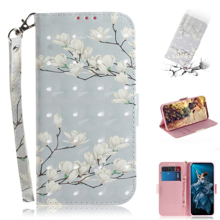3D Light Spot Decor Pattern Printing Leather Wallet Stand Case for Huawei Honor 20S / Honor 20 / nova 5T - Susie