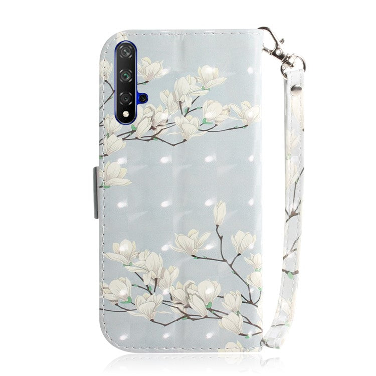 3D Light Spot Decor Pattern Printing Leather Wallet Stand Case for Huawei Honor 20S / Honor 20 / nova 5T - Susie