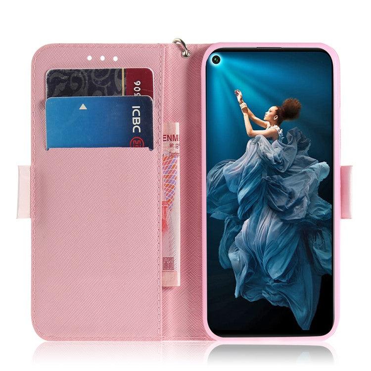 3D Light Spot Decor Pattern Printing Leather Wallet Stand Case for Huawei Honor 20S / Honor 20 / nova 5T - Susie